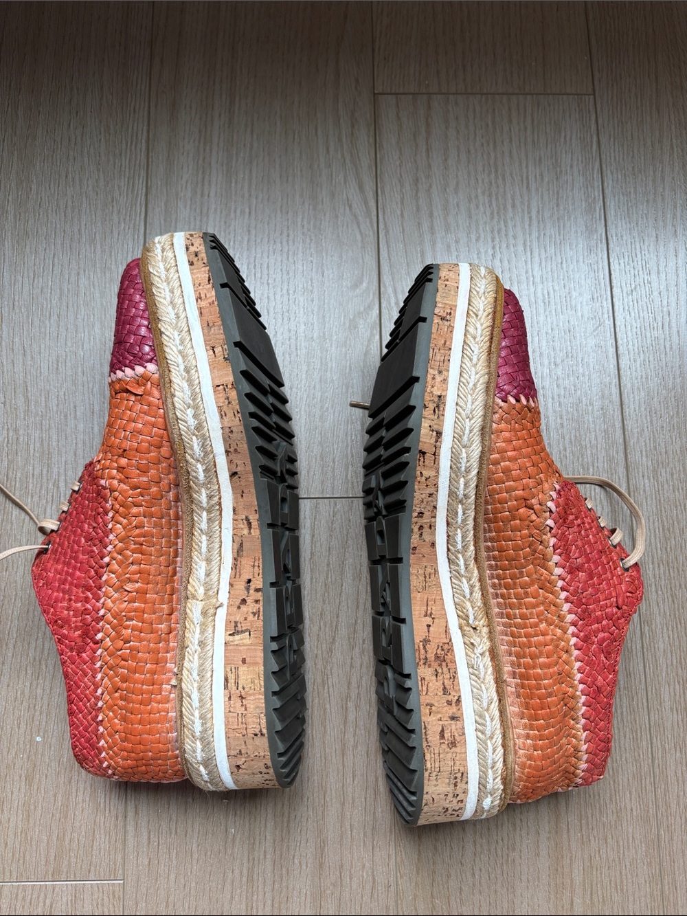 Prada Lace-up shoes multicolored in woven leather - Picture 3 of 7